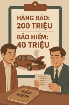 Hãng báo sửa chữa hết 200 triệu nhưng bảo hiểm chỉ duyệt có 40 triệu thì phải xử lý như thế nào?